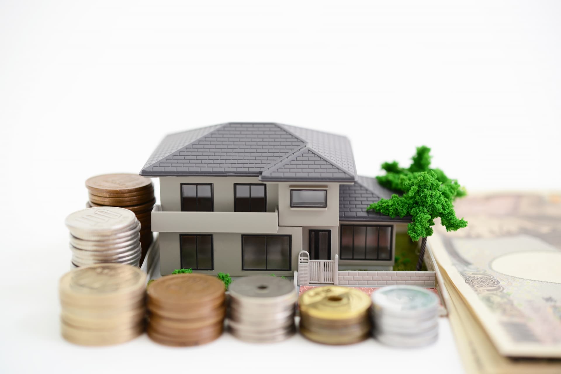 家とお金の模型